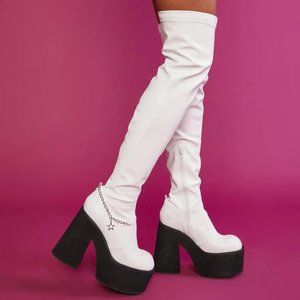 NWT Dolls Kill x Bratz Angel Miss Socialite Thigh High Boots